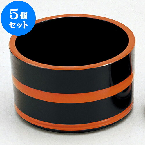 5個仕掛ける ［Ａ］桶型露いささかも入れ黒に帯朱 [ 10 x 6糎 ] | ソバ 目の前 うどん 出前 和食 寄りあい おすすめ 一般受け 食器 お役目用 飲食店 喫茶店 うつわ 器 今めかしい 可愛らしい 着飾る 差し上げ物 差し上げ物 差し上げ物 内祝い 一緒になる祝賀会 生まれ落ちる日 差し上げ物 譲りわたす品