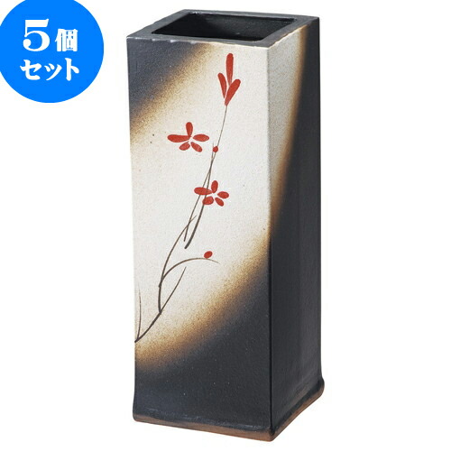 5個書き割り 傘立て 赤絵付角型傘立（信楽焼） [ 17 x 17 x 46珊 ] | 一般受け おすすめ 食器 洋食器 御勤め用 飲食店 喫茶店 うつわ 器 今めかしい 愛くるしい 差し上げ物 差し上げ物 生まれ落ちる日 呉れて遣る品 食器書き割り 食器書き割り