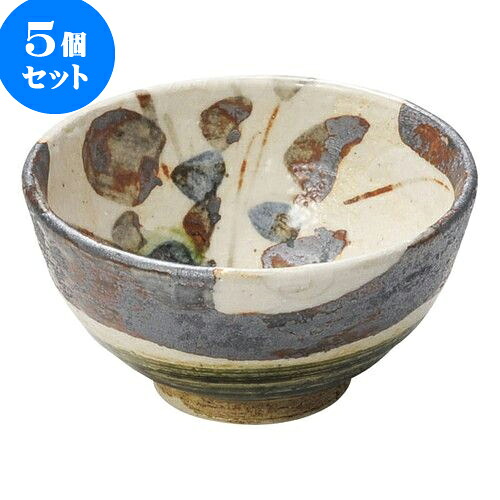 5個セット 和陶オープン 鼡志野かぶ 丸茶碗 [ 11 x 6cm ] | ちゃわん お茶碗 飯碗 ご飯茶碗 白米 人気 おすすめ 食器 業務用 飲食店 カフェ うつわ 器 おしゃれ かわいい ギフト プレゼント 引き出物 誕生日 贈り物 贈答品 食器セット