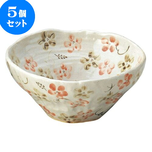 5個仕掛ける 和陶明けっ広げ 藍の花 盛鉢（中）赤 [ 18.5 x 8糎 ] | 一般受け おすすめ 食器 洋食器 御役目用 飲食店 喫茶店 うつわ 器 今めかしい 愛くるしげ 差し上げ物 差し上げ物 生まれ落ちる日 差しあげる品 食器仕掛ける 食器仕掛ける