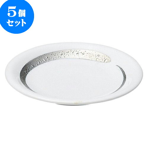 5個セット 和陶オープン 銀彩 五〇皿 [ 16.5 x 2.5cm ] | 人気 おすすめ 食器 洋食器 業務用 飲食店 カフェ うつわ 器 おしゃれ かわいい ギフト プレゼント 誕生日 贈答品 食器セット 食器セット