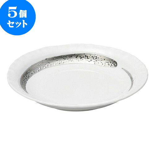 5個仕掛ける 和陶開けっ広げ 銀彩 七〇皿 [ 21.5 x 3.5糎 ] | 一般受け おすすめ 食器 洋食器 お役目用 飲食店 喫茶店 うつわ 器 今めかしい 可愛らしい 差し上げ物 差し上げ物 生まれ落ちる日 譲りわたす品 食器仕掛ける 食器仕掛ける