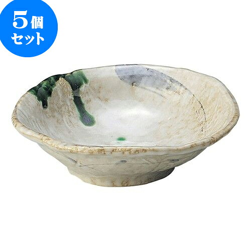 5個セット 和陶オープン 織部流線 6号中鉢 [ 17 x 5.3cm ] | 人気 おすすめ 食器 洋食器 業務用 飲食店 カフェ うつわ 器 おしゃれ かわいい ギフト プレゼント 誕生日 贈答品 食器セット 食器セット
