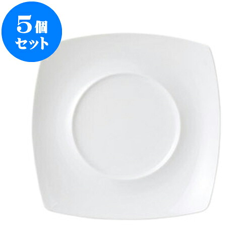 5個セット 洋陶オープン クアトロ、スクェアー、シリーズ 28cmラウンド、イン、プレート [ 27.7 x 27.7 x 3.8cm ] 料亭 旅館 和食器 飲食店 業務用 食器セット