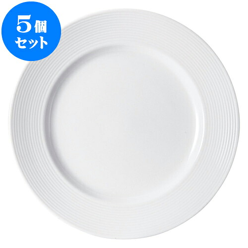 5個セット 洋陶オープン アローネ（白磁） 26cmプレート [ 25.6 x 2.7cm ] | 人気 おすすめ 食器 洋食器 業務用 飲食店 カフェ うつわ 器 おしゃれ かわいい ギフト プレゼント 誕生日 贈答品 食器セット 食器セット