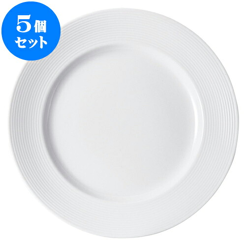 5個セット 洋陶オープン アローネ（白磁） 28cmプレート [ 28 x 2.7cm ] | 人気 おすすめ 食器 洋食器 業務用 飲食店 カフェ うつわ 器 おしゃれ かわいい ギフト プレゼント 誕生日 贈答品 食器セット 食器セット