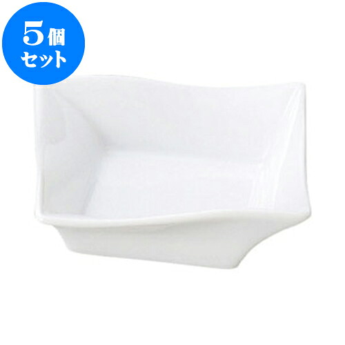 5個セット 洋陶オープン フレア（白磁） 8cm角ボール [ 8.3 x 2.8cm ] | 人気 おすすめ 食器 洋食器 業務用 飲食店 カフェ うつわ 器 おしゃれ かわいい ギフト プレゼント 誕生日 贈答品 食器セット 食器セット