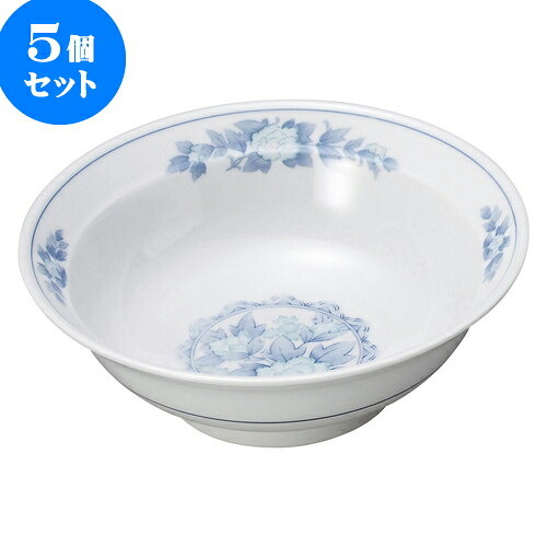 5個セット 中華オープン 三色牡丹 8.0リム付高台丼 [ 24.5 x 8.5cm ] | 人気 おすすめ 食器 洋食器 業務用 飲食店 カフェ うつわ 器 おしゃれ かわいい ギフト プレゼント 誕生日 贈答品 食器セット 食器セット