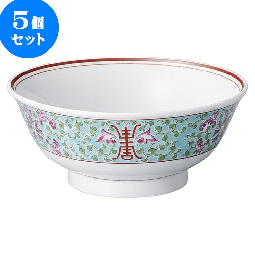 5個セット 中華オープン 緑彩宝華 6.5高台丼 [ 20 x 8.3cm ・ 1,200cc ] | 人気 おすすめ 食器 洋食器 業務用 飲食店 カフェ うつわ 器 おしゃれ かわいい ギフト プレゼント 誕生日 贈答品 食器セット 食器セット｜せともの本舗