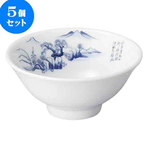 5個セット 中華オープン 上絵山水 3.6汁碗 [ 12 x 5.4cm ] | スープ 汁椀 フカヒレ ライス 飯碗 チャーハン ラーメン 人気 おすすめ 食器 中華 飯店 中華食器 業務用 飲食店 カフェ うつわ 器 おしゃれ かわいい ギフト 引き出物 誕生日 贈り物 食器セット