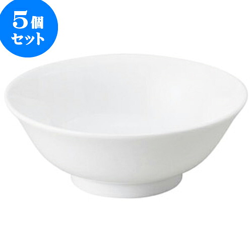 5個セット 中華オープン チャイナロード（白磁） 6寸反高台丼 [ 18.5 x 7.1cm ] | 人気 おすすめ 食器 洋食器 業務用 飲食店 カフェ うつわ 器 おしゃれ かわいい ギフト プレゼント 誕生日 贈答品 食器セット 食器セット｜せともの本舗