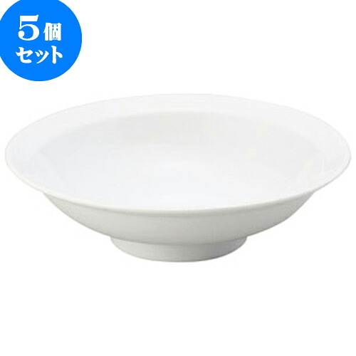 5個セット 中華オープン チャイナロード（白磁） 21cm丸高台皿 [ 21.5 x 6cm ] | 人気 おすすめ 食器 洋食器 業務用 飲食店 カフェ うつわ 器 おしゃれ かわいい ギフト プレゼント 誕生日 贈答品 食器セット 食器セット