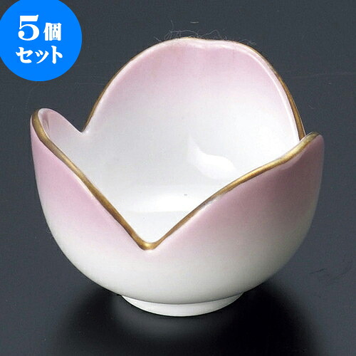 5個セット珍味 ピンク吹割山椒珍味 [ 6.2 x 4.5cm ] | 珍味 小付け 小鉢 小皿 お漬物 薬味入れ おすすめ 人気 食器 業務用 飲食店 カフェ うつわ 器 おしゃれ かわいい お洒落 可愛い ギフト プレゼント 引き出物 内祝い 結婚祝い 誕生日 贈り物 贈答品 食器セット