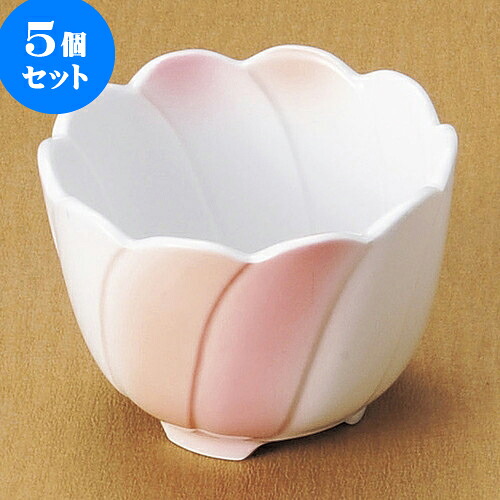 5個セット小附 ピンク二色吹ネジリ小付 [ 7.3 x 5.5cm ] | 和食器 鉢 小鉢 ボウル 料亭 ホテル 食器 業務用 飲食店 カフェ うつわ 器 おしゃれ かわいい ギフト プレゼント 内祝い 誕生日 贈り物 贈答品 おすすめ 食器セット 8,808円