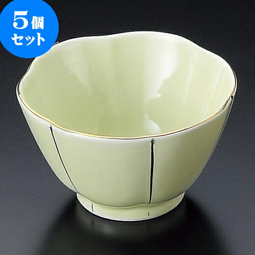 5個セット小附 渕金ヒワ梅型小鉢（大） [ 9.8 x 5.4cm ] | 小鉢 小 小さい 鉢 ボウル 万能 人気 おすすめ 食器 業務用 飲食店 カフェ うつわ 器 おしゃれ かわいい ギフト プレゼント内祝い 結婚祝い 誕生日 贈り物 贈答品 食器セット