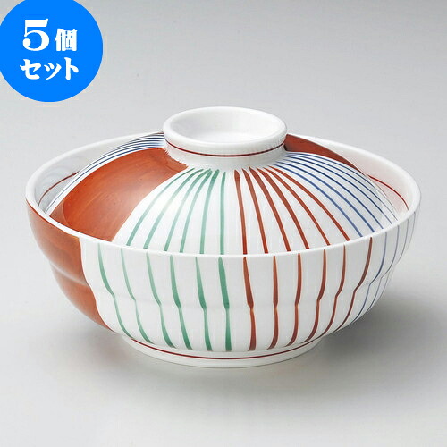 5個セット蓋向 赤間取十草蓋向 [ 14.4 x 8cm ] | 煮物 料亭 旅館 割烹 碗 人気 おすすめ 食器 業務用 飲食店 カフェ うつわ 器 おしゃれ かわいい ギフト プレゼント 引き出物 誕生日 贈り物 贈答品 食器セット｜せともの本舗