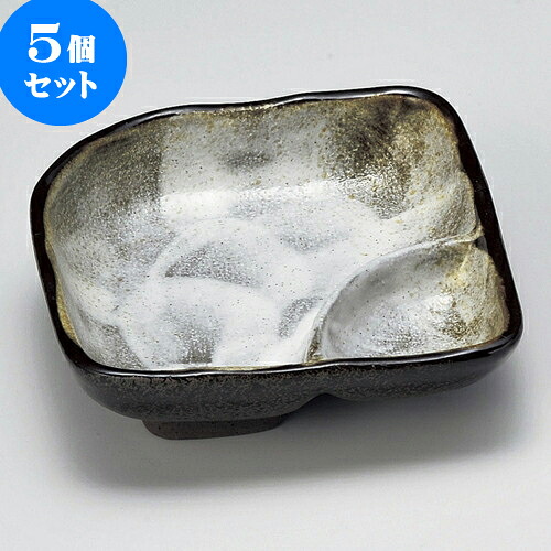 5個セット松花堂 備前風志野仕切鉢 [ 11.3 x 11.3 x 3.5cm ] | 弁当 小鉢 豆皿 幕ノ内 人気 おすすめ 食器 業務用 飲食店 カフェ うつわ 器 おしゃれ かわいい ギフト プレゼント 引き出物 誕生日 贈り物 贈答品 食器セット｜せともの本舗
