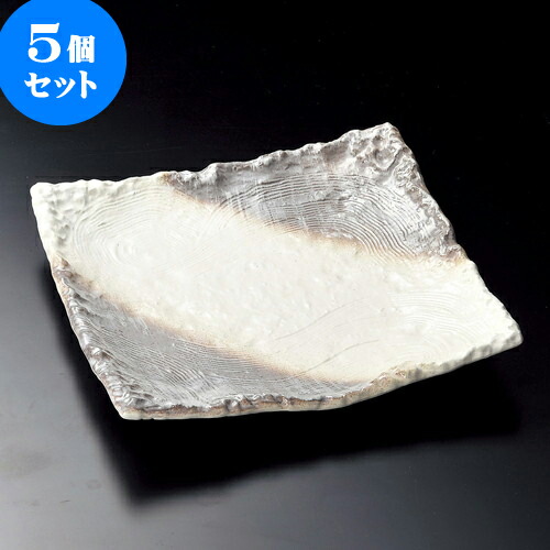 5個仕掛ける萬古焼お皿 かすみ志野8号四ツ足正角皿（萬古焼） [ 26 x 26 x 5.5糎 ] | 馬鹿でかい お皿 お皿 真っ盛り皿 盛皿 一般受け おすすめ パスタ皿 寄りあい 食器 お役目用 飲食店 喫茶店 うつわ 器 差し上げ物 差し上げ物生まれ落ちる日 差し上げ物 譲りわたす品 今めかしい 可愛らしい 食器仕掛ける