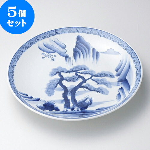 5個セット有田焼大皿 山水13号皿（有田焼） [ 39.5 x 5.5cm ] | 人気 おすすめ 食器 洋食器 業務用 飲食店 カフェ うつわ 器 おしゃれ かわいい ギフト プレゼント 誕生日 贈答品 食器セット 食器セット