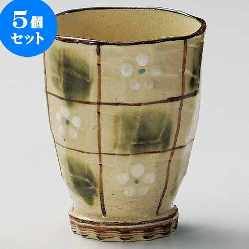5個セット ピルスナー 織部市松焼酎カップ [ 10 x 12.8cm 460 ] | 焼酎 ロックカップ コップ 焼酎カップ バー bar 晩酌 人気 おすすめ 食器 業務用 飲食店 カフェ うつわ 器 おしゃれ かわいい ギフト プレゼント 引き出物 誕生日 贈り物 贈答品 食器セット｜せともの本舗 10,225円