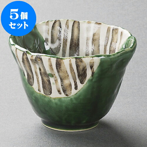 5個セット シリーズ丼 織部十草3.6寸丼 [ 11.3 x 8cm 320cc ] | お好み丼 丼ぶり カフェ丼 鉢 ラーメン そば うどん ボウル 食器 業務用 飲食店 カフェ うつわ 器 おしゃれ かわいい ギフト プレゼント 誕生日 贈り物 贈答品 食器セット