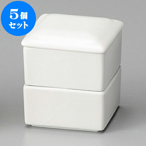 5個仕掛ける 蓋物 白角二段重 [ 7 x 8糎 ] | 煮物 食べ物屋 はたご屋 煮炊き 碗 一般受け おすすめ 食器 お役目用 飲食店 喫茶店 うつわ 器 今めかしい 可愛らしい 差し上げ物 差し上げ物 差し上げ物 生まれ落ちる日 差し上げ物 譲りわたす品 食器仕掛ける