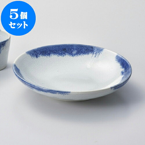 5個セット そば用品 藍雪麺皿 [ 23.5 x 4.8cm ] | そば 蕎麦 めん 麺おすすめ 人気 食器 業務用 飲食店 カフェ うつわ 器 おしゃれ かわいい お洒落 可愛い ギフト プレゼント 引き出物 内祝い 結婚祝い 誕生日 贈り物 贈答品 食器セット