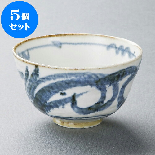 5個セット 多用碗 波唐草4.5お好み丼 [ 13 x 7.8cm ] | お好み丼 丼ぶり カフェ丼 鉢 ラーメン そば うどん ボウル 食器 業務用 飲食店 カフェ うつわ 器 おしゃれ かわいい ギフト プレゼント 誕生日 贈り物 贈答品 食器セット