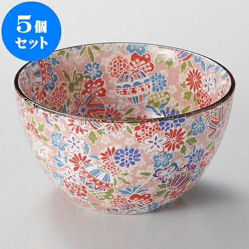 5個セット 多用碗 京雅（赤）MZボール [ 11.5 x 6.5cm 375ｃｃ ] | お好み丼 丼ぶり カフェ丼 鉢 ラーメン そば うどん ボウル 食器 業務用 飲食店 カフェ うつわ 器 おしゃれ かわいい ギフト プレゼント 誕生日 贈り物 贈答品