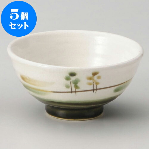 5個セット 睦揃 粉引風景茶碗（大） [ 11.5 x 6.5cm ] 料亭 旅館 和食器 飲食店 業務用 | 茶碗 湯呑 ペア 夫婦 湯のみ ちゃわん 人気 おすすめ 食器 業務用 飲食店 カフェ うつわ 器 おしゃれ かわいい ギフト プレゼント 引き出物 誕生日 贈り物 贈答品 食器セット｜せともの本舗