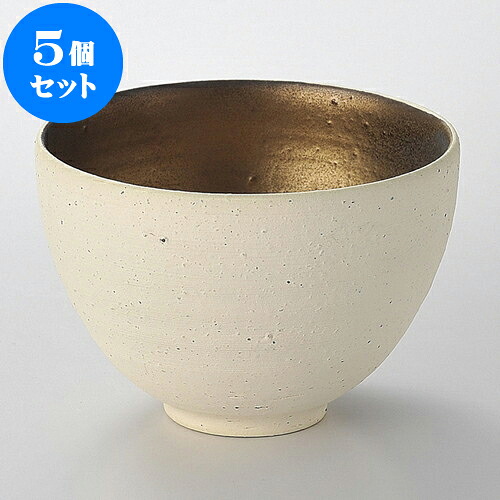5個セット 多用碗 焼〆金彩中丼（信楽焼） [ 12.6 x 8.6cm ] | お好み丼 丼ぶり カフェ丼 鉢 ラーメン そば うどん ボウル 食器 業務用 飲食店 カフェ うつわ 器 おしゃれ かわいい ギフト プレゼント 誕生日 贈り物 贈答品 食器セット