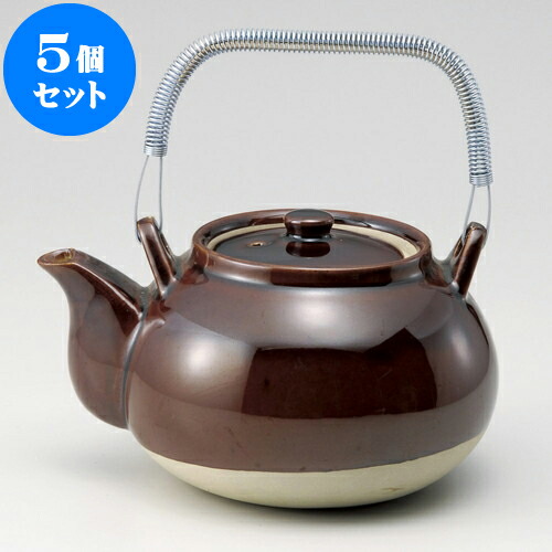 5個セット 耐熱土瓶 アメ栗型薬土瓶8号 [ 20 x 16 x 12cm 1,400cc ] | ポット 急須 土瓶 お茶 大きい 一服 まったり 人気 おすすめ 食器 業務用 飲食店 カフェ うつわ 器 おしゃれ かわいい ギフト プレゼント 引き出物 誕生日 贈り物 贈答品 食器セット