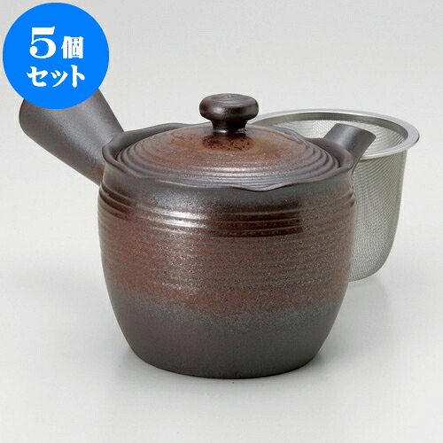 5個セット 急須 万古急須1.5花風炎（カゴ網付）（萬古焼）310cc ] | ポット 急須 きゅうす 土瓶 お茶 一服 まったり 人気 おすすめ 食器 業務用 飲食店 カフェ うつわ 器 おしゃれ かわいい ギフト プレゼント 引き出物 誕生日 贈り物 贈答品 食器セット｜せともの本舗