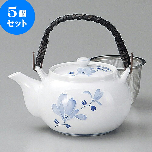 5個セット 土瓶 辻が花MS4号土瓶（有田焼） [ 12.5 x 10cm 625cc ] | ポット 急須 土瓶 お茶 大きい 一服 まったり 人気 おすすめ 食器 業務用 飲食店 カフェ うつわ 器 おしゃれ かわいい ギフト プレゼント 引き出物 誕生日 贈り物 贈答品 食器セット