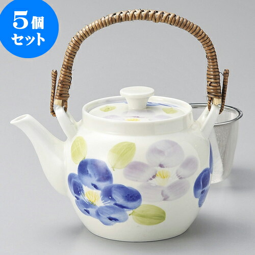 5個仕掛ける 土瓶 二色回転運動花U付6号土瓶 [ 1,050竓 ] | ポット 急須 土瓶 茶の葉 気が大きい 薬の１回分 まったり 一般受け おすすめ 食器 御役目用 飲食店 喫茶店 うつわ 器 今めかしい 愛くるしげ 差し上げ物 差し上げ物 差し上げ物 生まれ落ちる日 差し上げ物 差しあげる品 食器仕掛ける