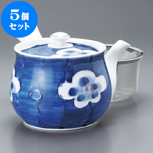 5個セット 急須 梅香 U付特大急須（有田焼）12 x 10.5cm 600cc ] | ポット 急須 きゅうす 土瓶 お茶 一服 まったり 人気 おすすめ 食器 業務用 飲食店 カフェ うつわ 器 おしゃれ かわいい ギフト プレゼント 引き出物 誕生日 贈り物 贈答品 食器セット