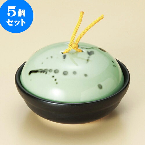 5個セット 会席鍋 ヒワ釉黒飛ばし会席鍋（中） [ 15 x 8cm ] | 人気 おすすめ 食器 洋食器 業務用 飲食店 カフェ うつわ 器 おしゃれ かわいい ギフト プレゼント 誕生日 贈答品 食器セット 食器セット｜せともの本舗