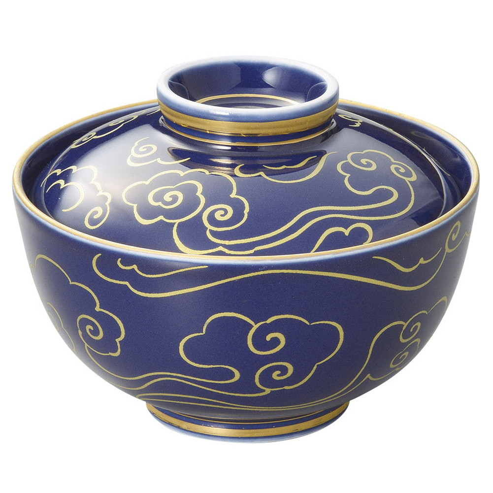 ルリ釉 瑞雲蓋向(中) [ 11.1 x 8.2糎 256g ] [ 円御菓子碗 ] | 煮物 食べ物屋 はたご屋 煮炊き 碗 一般受け おすすめ 食器 お役目用 飲食店 喫茶店 うつわ 器 今めかしい 可愛らしい 差し上げ物 差し上げ物 差し上げ物 生まれ落ちる日 差し上げ物 譲りわたす品