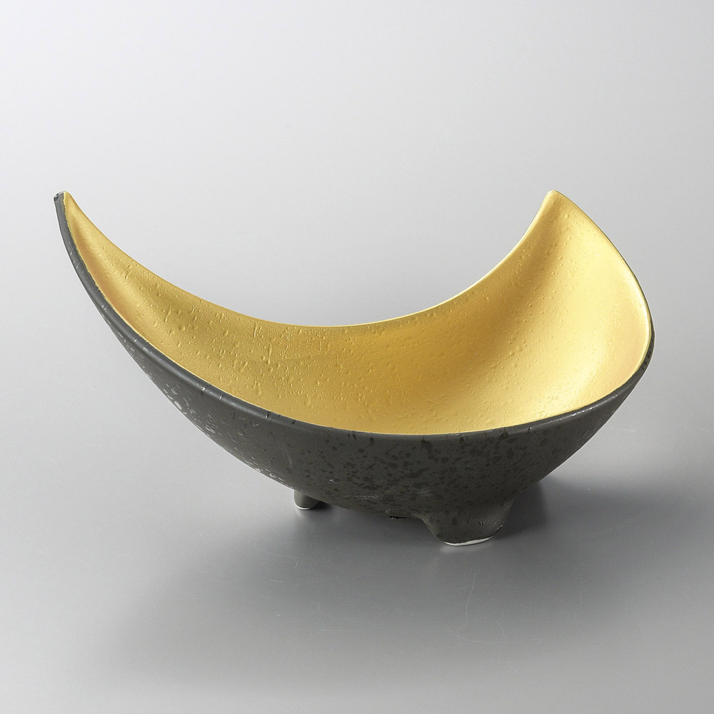 向付 雲母金三日月鉢 [ 22.5 x 11 x 12cm ] | 和食器 鉢 小鉢 ボウル 浅鉢 料亭 ホテル 食器 業務用 飲食店 カフェ うつわ 器 おしゃれ かわいい ギフト プレゼント 内祝い 誕生日 贈り物 贈答品 おすすめ 4,725円