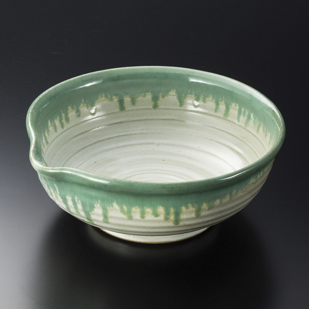 大鉢 白唐津織部片口9寸鉢 [ 29 x 11.5cm ]| 鉢 パスタ皿 盛り鉢 ボウル 大きい おすすめ 食器 業務用 飲食店 カフェ うつわ 器 ギフト プレゼント 内祝い 結婚祝い 誕生日 贈り物 贈答品 おしゃれ かわいい