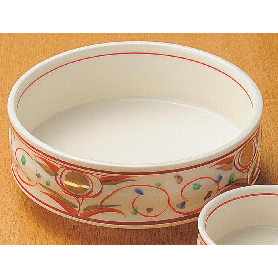 刺身 赤絵華紋刺身鉢 [ 14.2 x 5.5cm ] | 和食器 刺身 鉢 ボウル 料亭 ホテル 食器 業務用 飲食店 カフェ うつわ 器 おしゃれ かわいい ギフト プレゼント 内祝い 誕生日 贈り物 贈答品 おすすめ