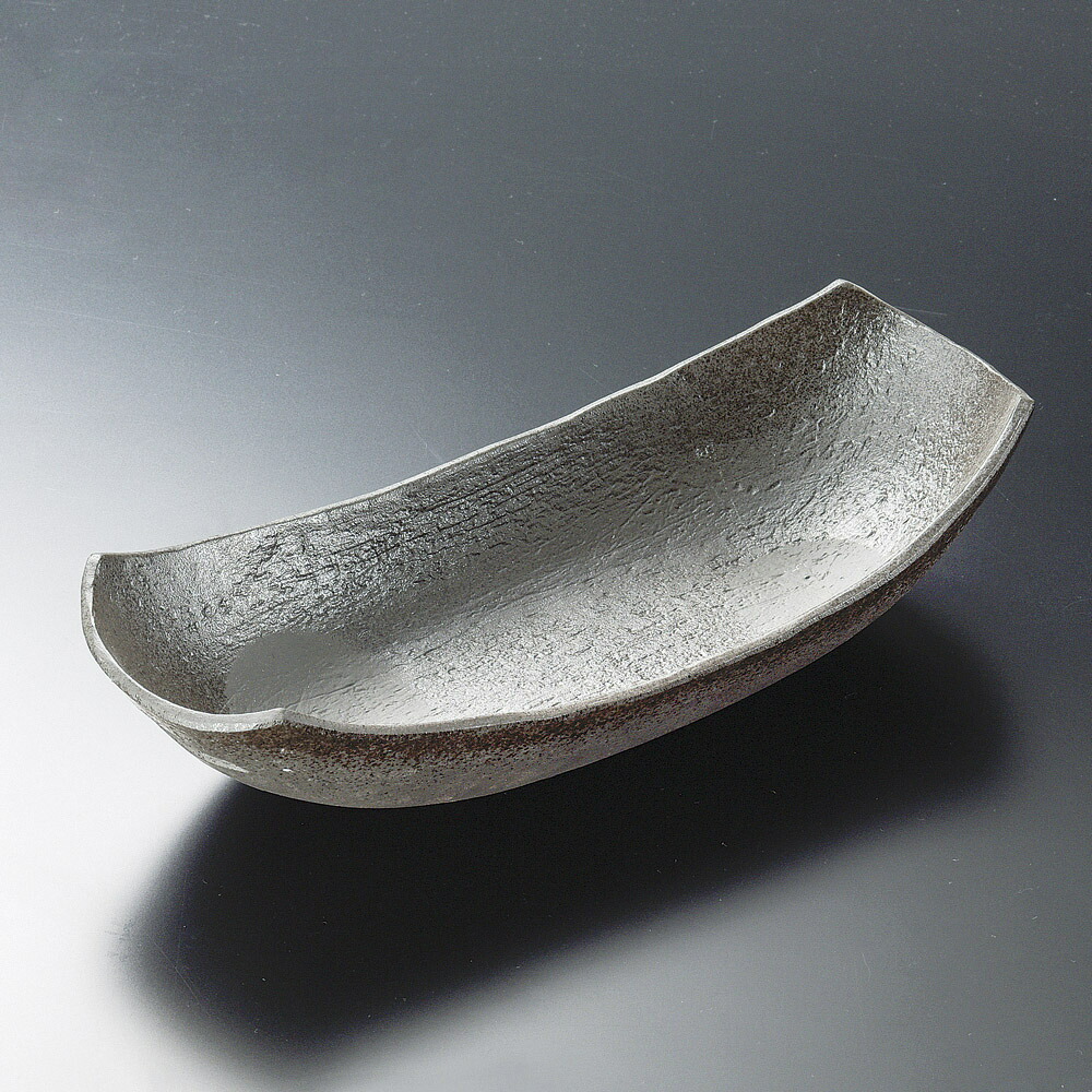 大鉢 炭化土長鉢 [ 34.5 x 15.8 x 8.3cm ]| 鉢 パスタ皿 盛り鉢 ボウル 大きい おすすめ 食器 業務用 飲食店 カフェ うつわ 器 ギフト プレゼント 内祝い 結婚祝い 誕生日 贈り物 贈答品 おしゃれ かわいい