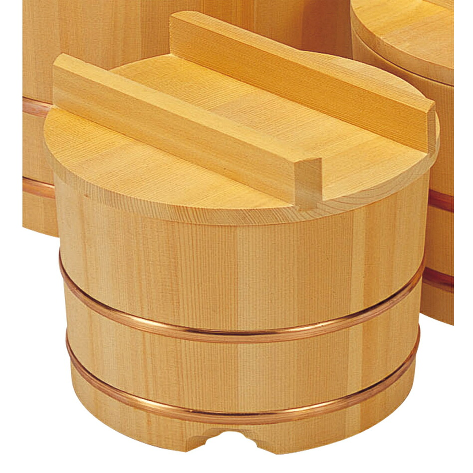 サワラおひつ8寸（約7合） [ 24 x 19.5cm ] | おひつ お櫃 寿司屋 給食 業務用 配膳 プレゼント ギフト 結婚祝い 引き出物 内祝い 開店祝い 退職祝い せともの 瀬戸物 贈答品 贈り物 人気 通販