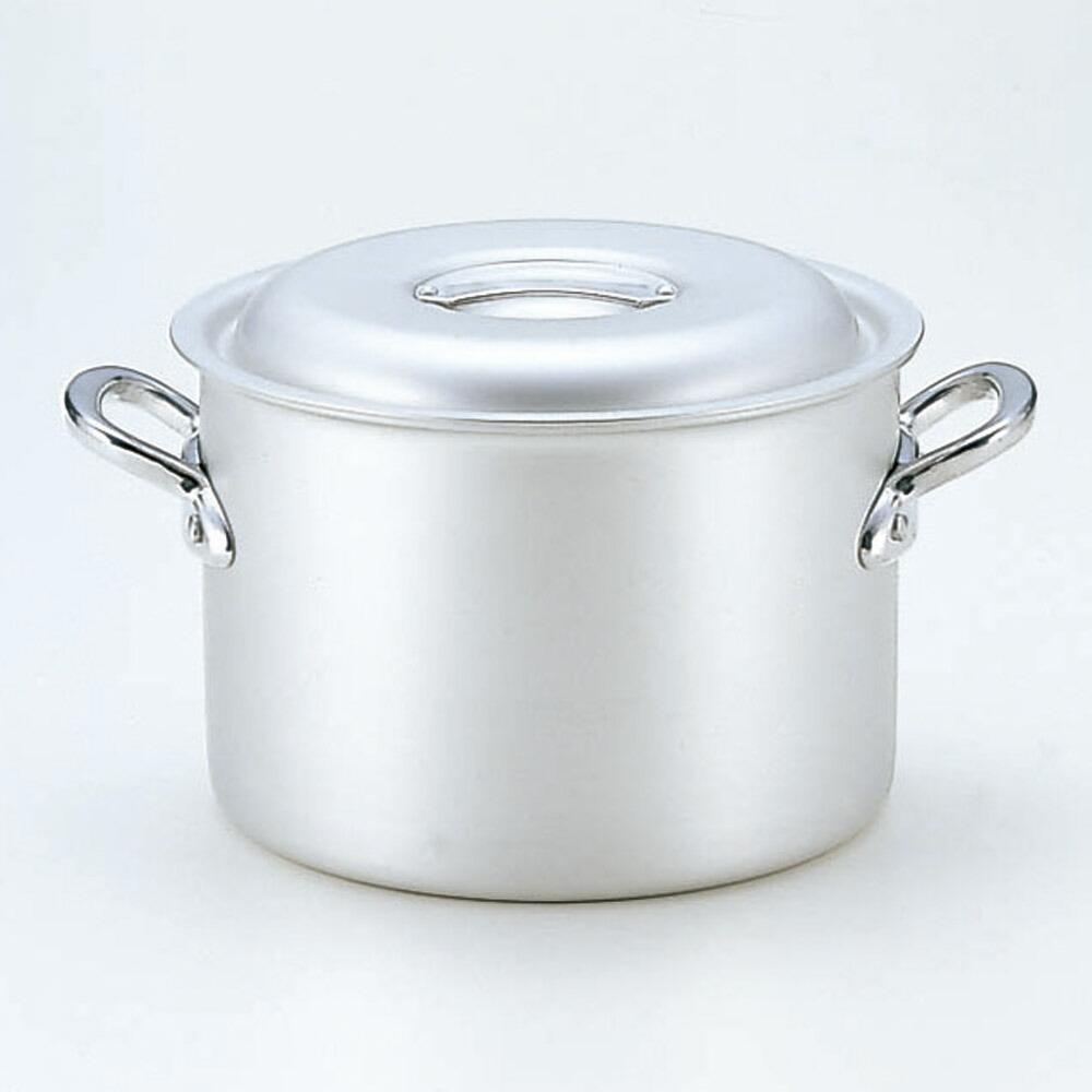 厨房用品 マイスターアルミ半寸胴鍋（アルマイト仕上げ） [ 18cm 18 x 13cm 3.3Ｌ ] 【料亭 旅館 和食器 飲食店 業務用】