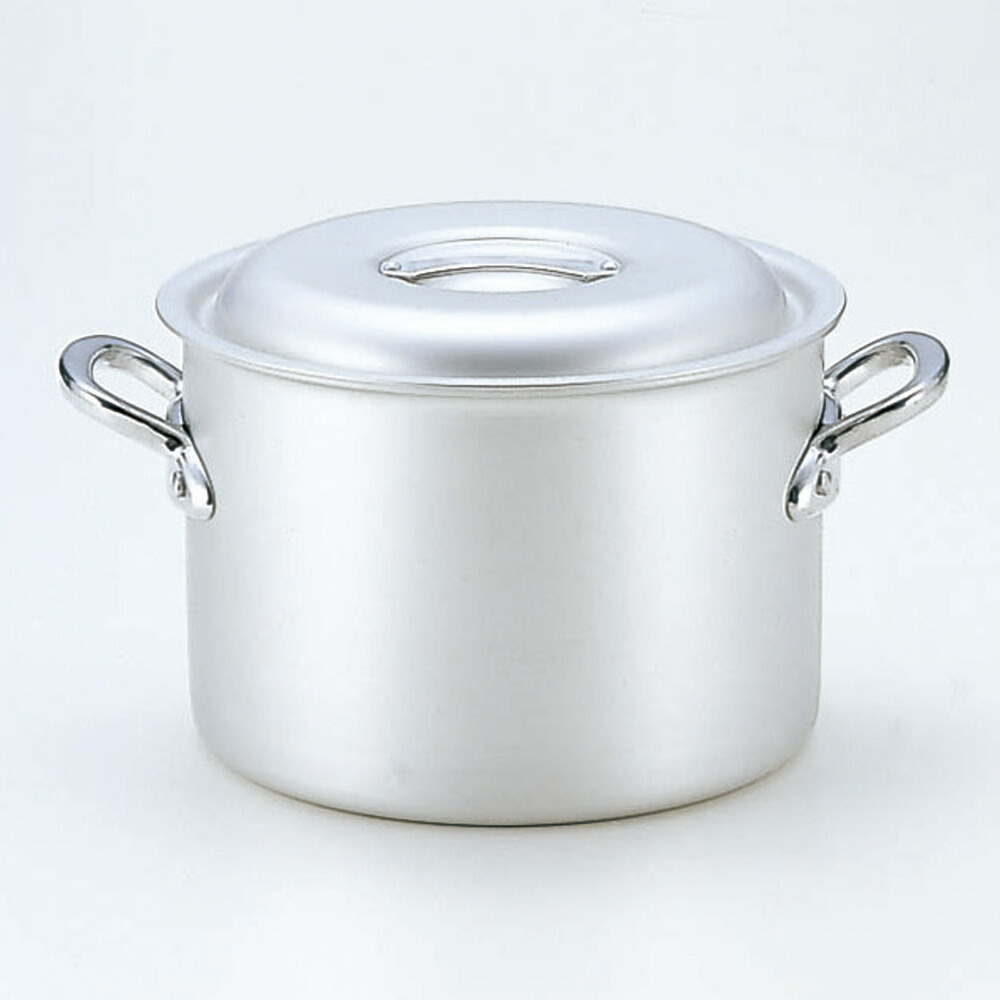 厨房用品 マイスターアルミ半寸胴鍋（アルマイト仕上げ） [ 45cm 45 x 29cm 46Ｌ ] 【料亭 旅館 和食器 飲食店 業務用】