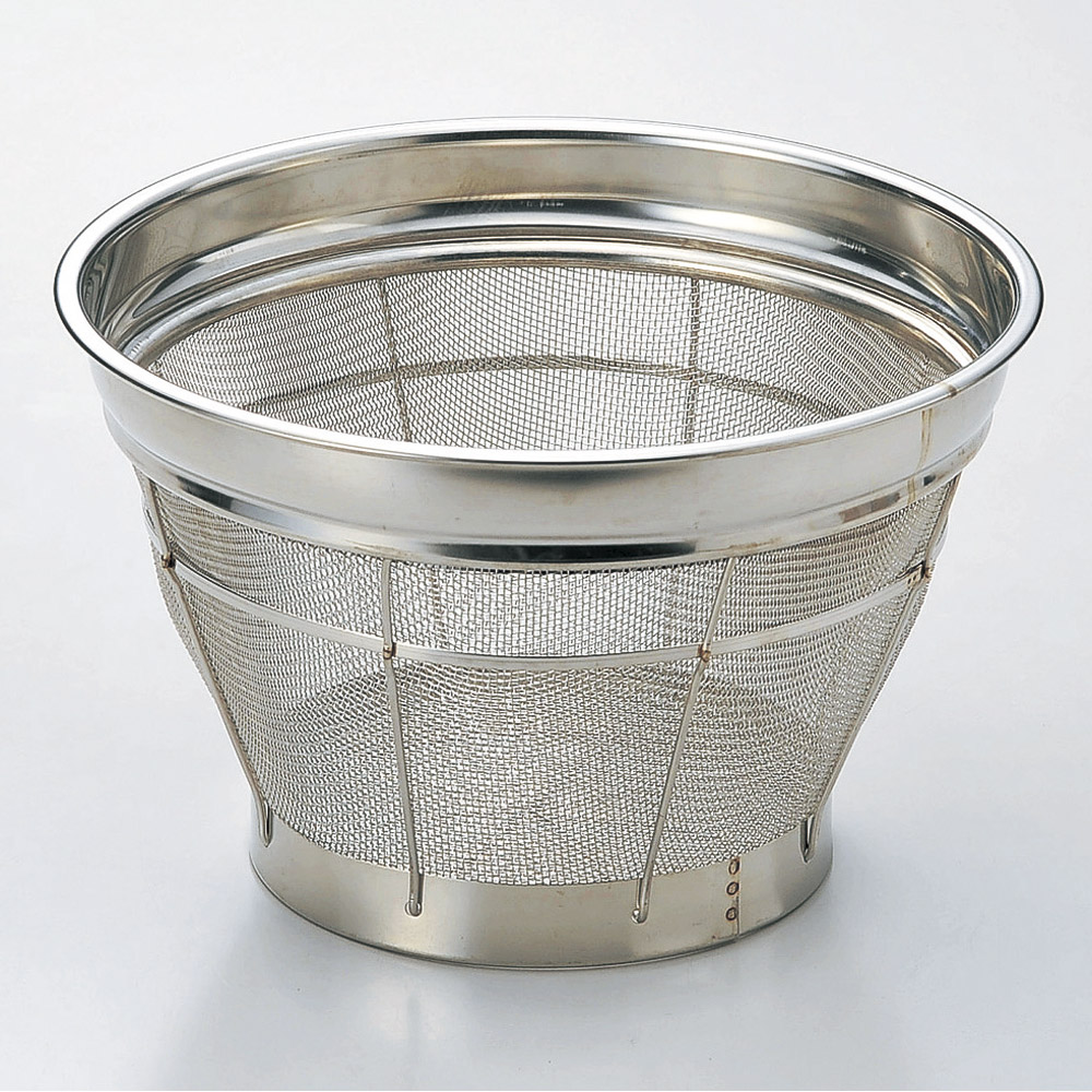 厨房用品 18-8深型ザル [ 8升用35 x 21.5cm ] 【料亭 旅館 和食器 飲食店 業務用】