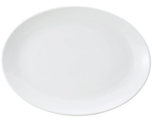 洋陶オープン 白玉渕 メタ16吋プラター [ 41 x 30 x 3.8cm ] 【料亭 旅館 和食器 飲食店 業務用】