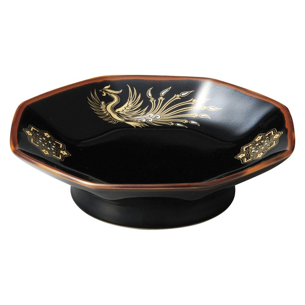 偉大な 5個セット 中華オープン 天目金彩鳳凰 八角シューマイ皿 18 2 X 18 2 X 4 8cm 料亭 旅館 和食器 飲食店 業務用 最新の激安 Multitools Gr