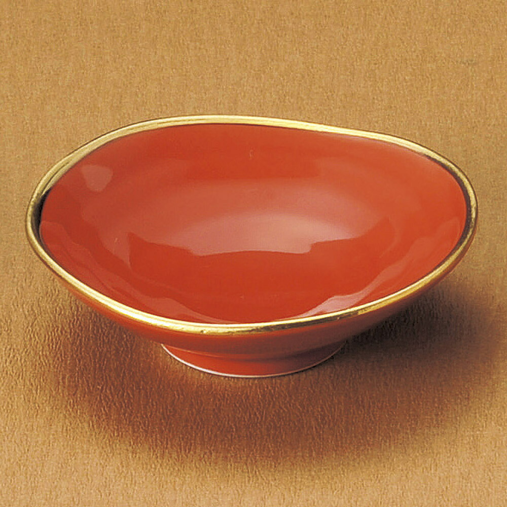 10個セット 小附 四釉金 (赤)小付(有田焼) 10 X 3cm 和食器 鉢