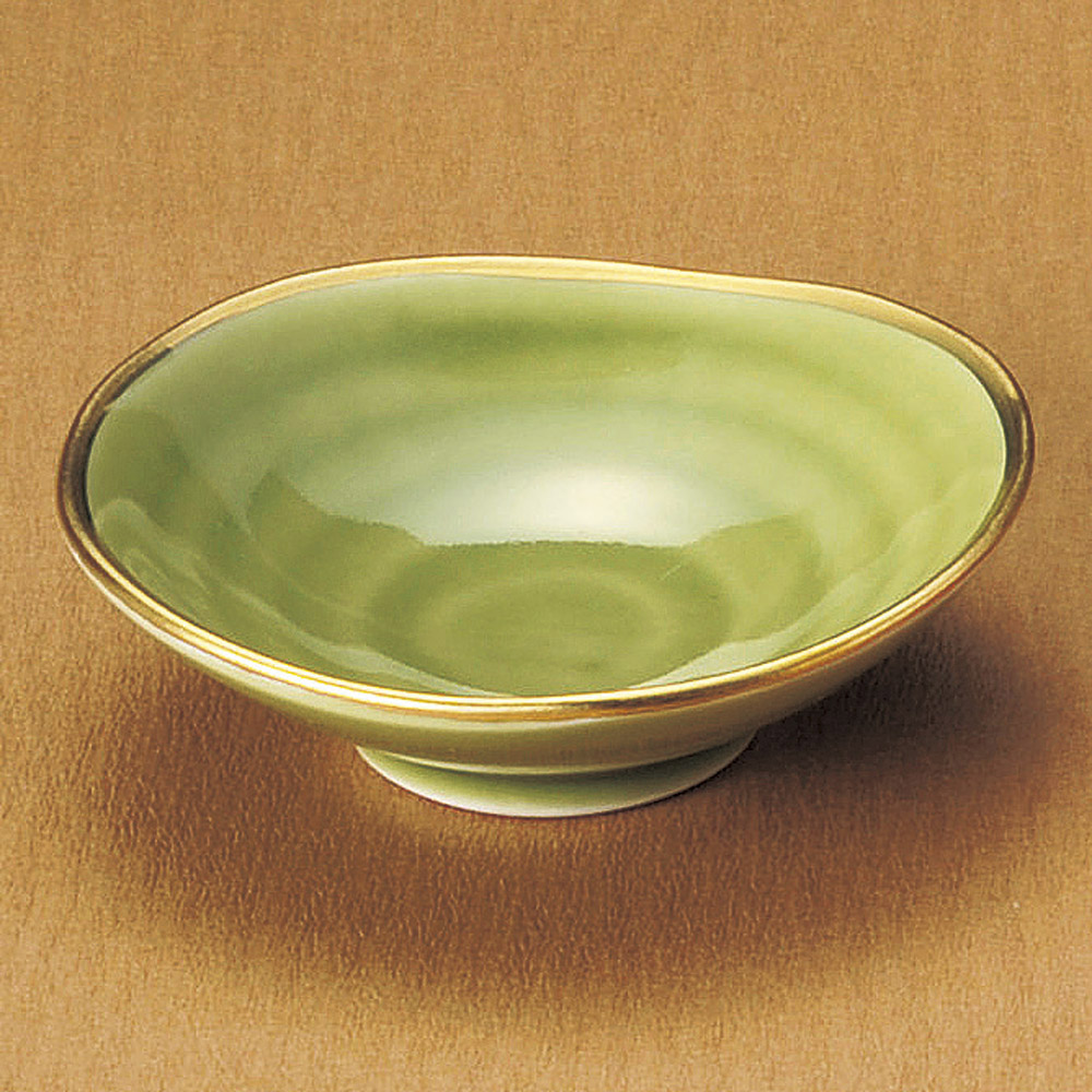 10個セット 小附 四釉金（緑）小付（有田焼） 10 X 3cm 和食器 鉢 小鉢